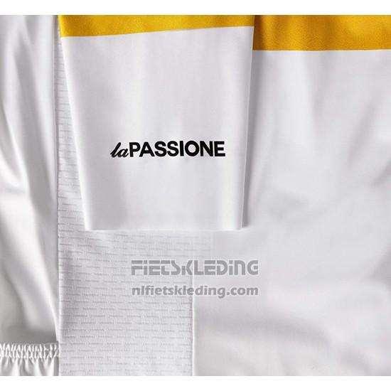 2019 Fietskleding La Passione Zwart Geel Wit Korte Mouwen en Koersbroek